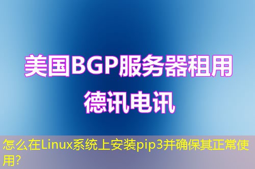 怎么在Linux系統(tǒng)上安裝pip3并確保其正常使用？