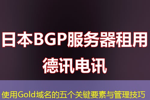 使用Gold域名的五個(gè)關(guān)鍵要素與管理技巧