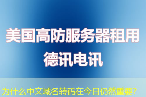 為什么中文域名轉碼在今日仍然重要？