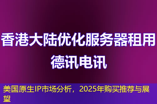 美國(guó)原生IP市場(chǎng)分析，2025年購(gòu)買推薦與展望
