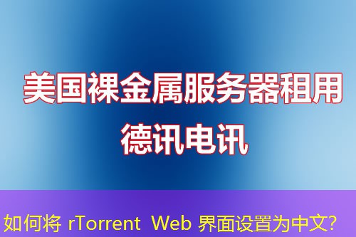 如何將 rTorrent Web 界面設置為中文？