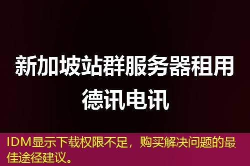 IDM顯示下載權(quán)限不足，購買解決問題的最佳途徑建議。