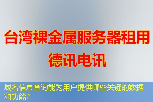 域名信息查詢能為用戶提供哪些關(guān)鍵的數(shù)據(jù)和功能？